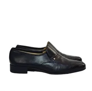 Bally Men\'s Leather Dress Shoes 9.5 Slip On Loafers Swiss Made Black Vintage Bally Switzerland Loafers Shoes Men main image 2